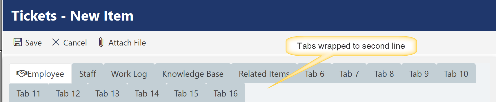 Tabs scrollable false