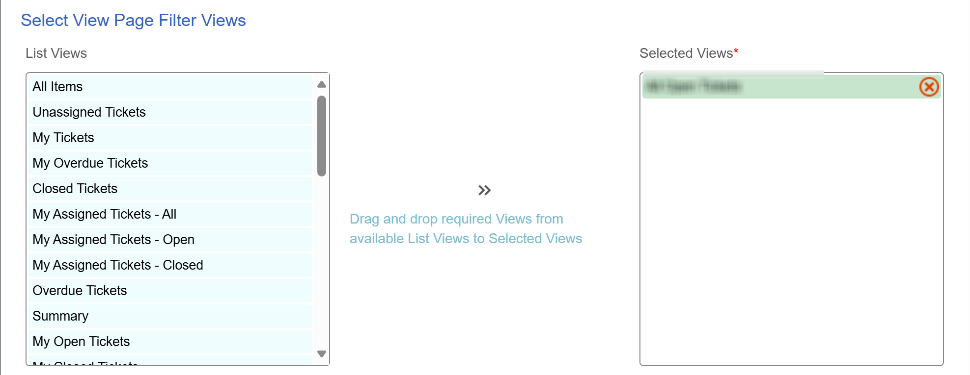 select view filters