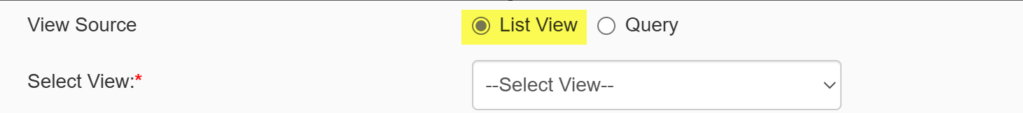 List view in manage tiles