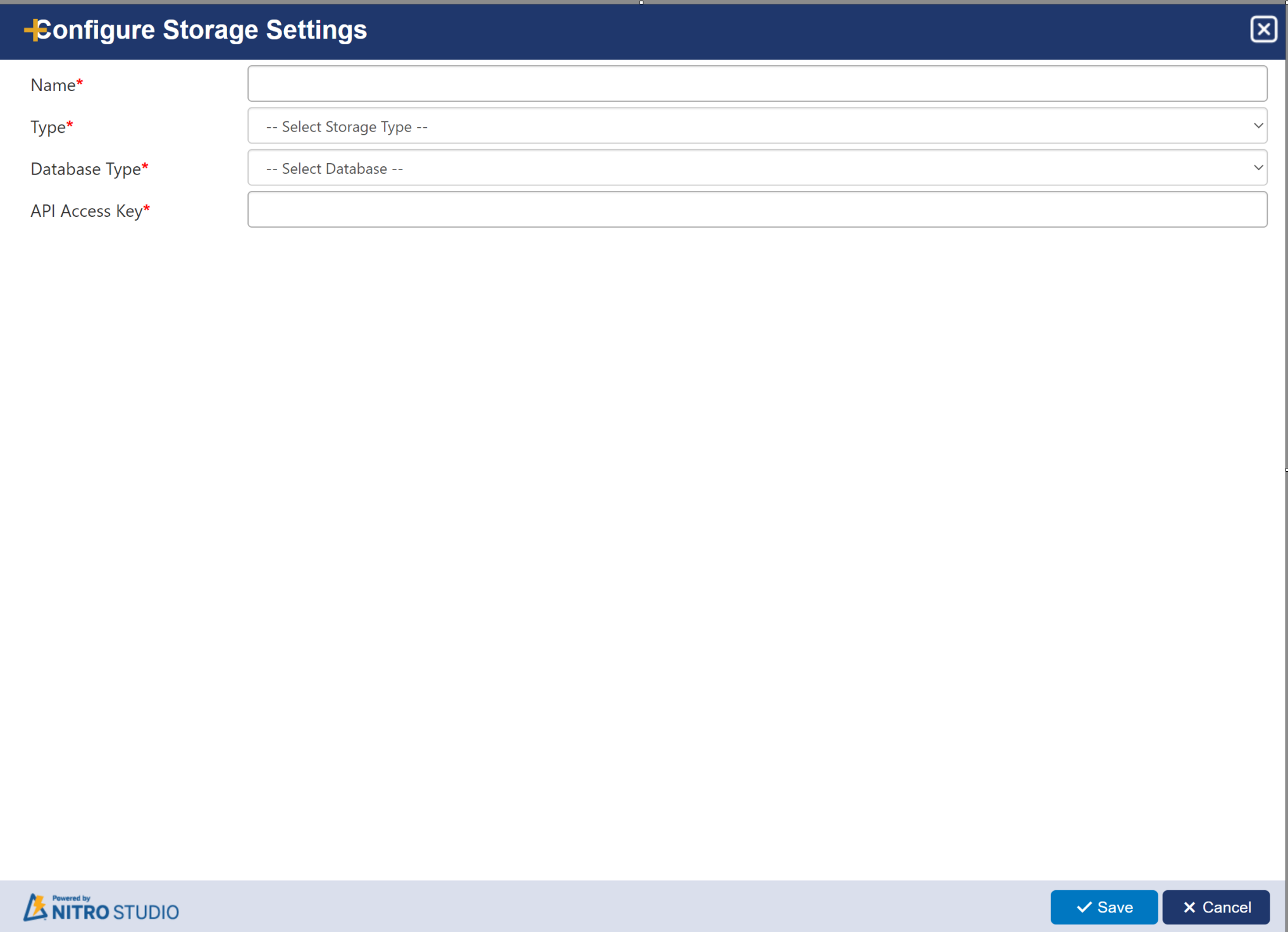 Storage setting details