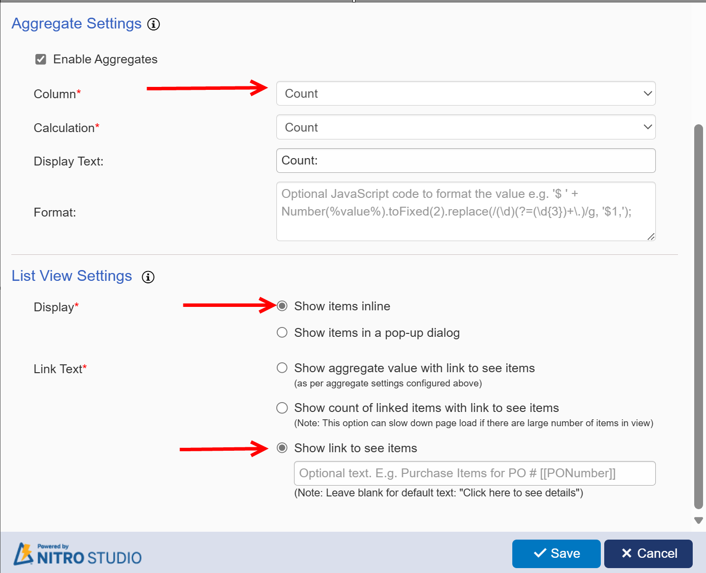 Product sold setting 2