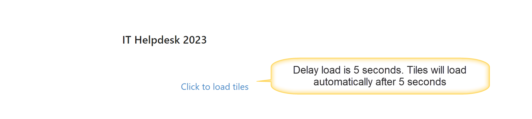 Delay load in link tile