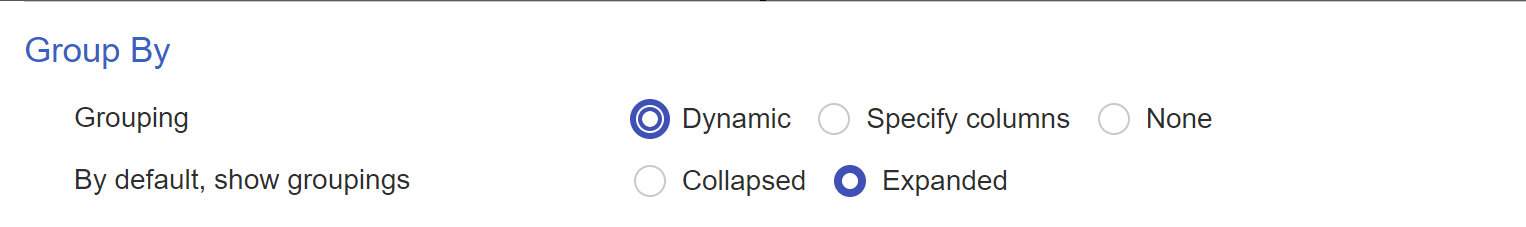 Dynamic grouping in list rollup