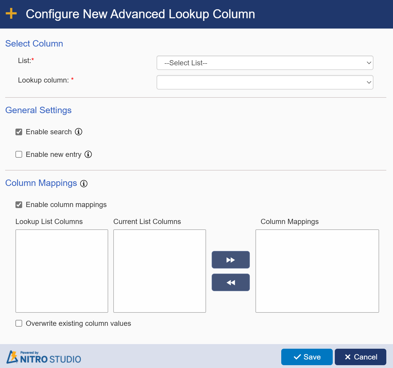 advanced lookup form