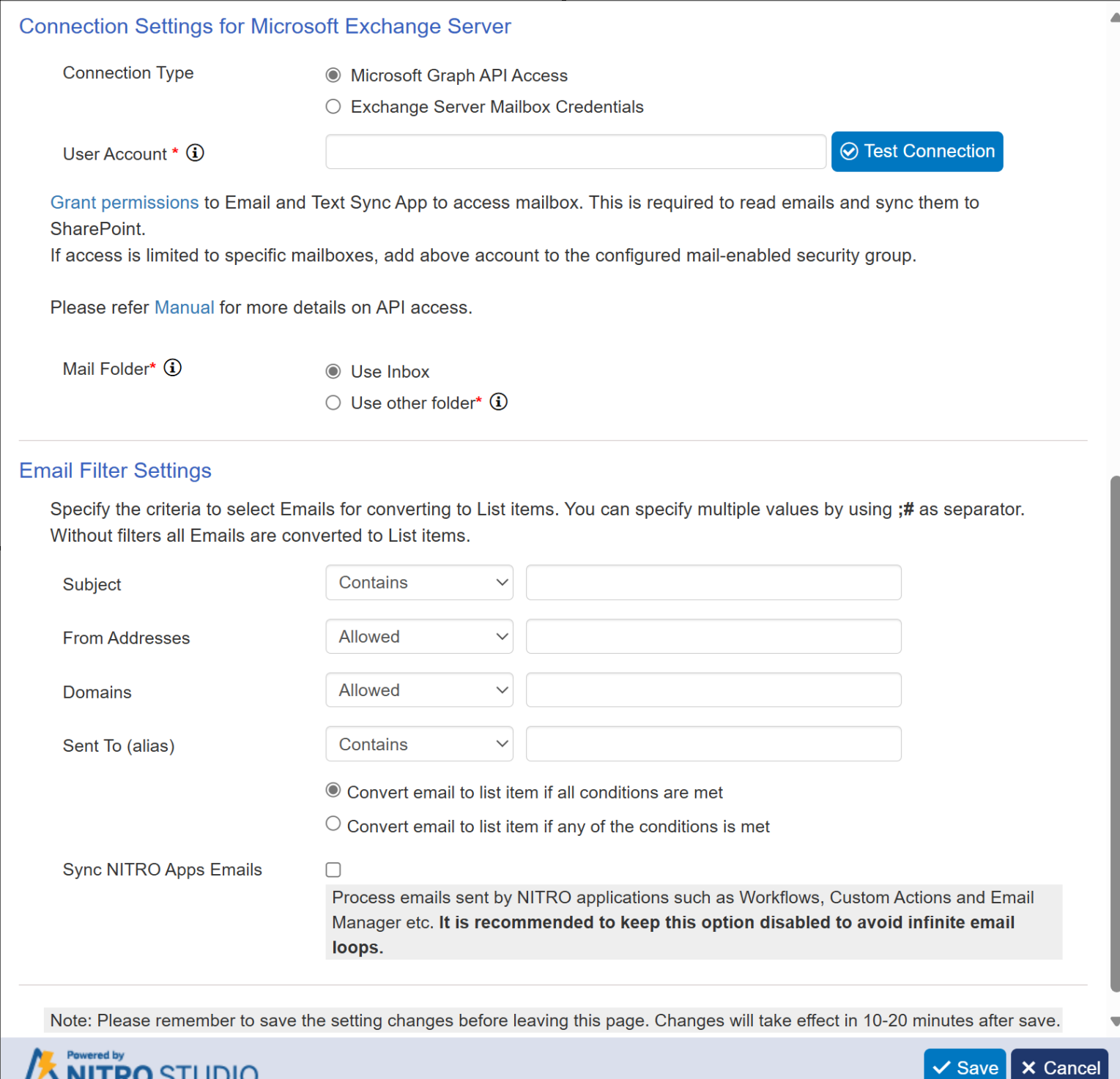 Email sync settings 2