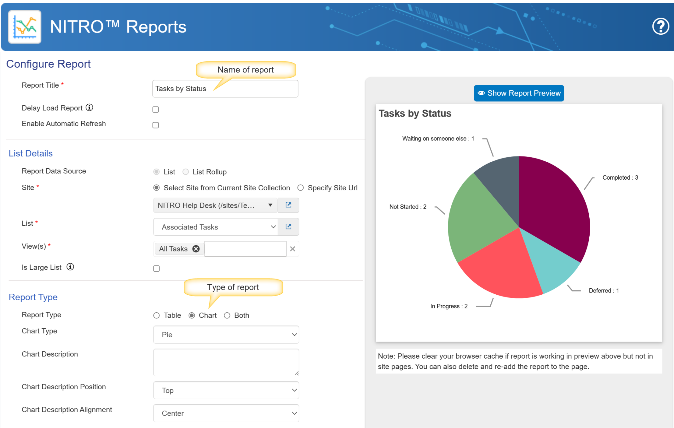 Report configuration 1