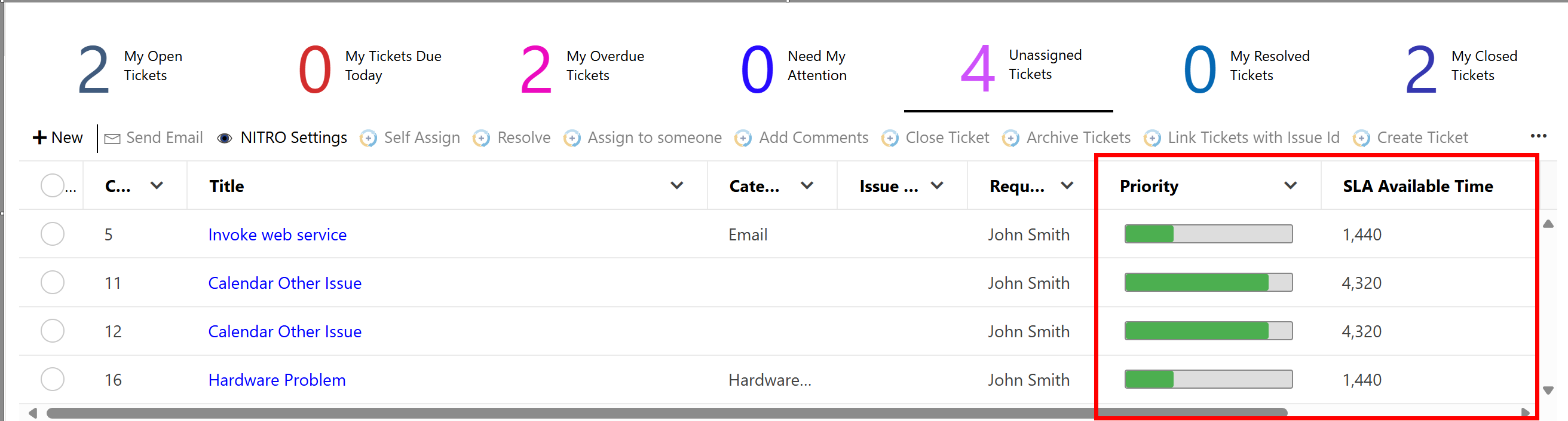 Progress bar based on value column