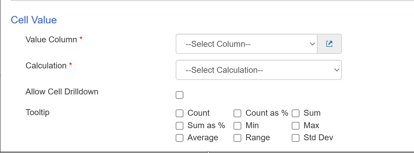 Reports cell value