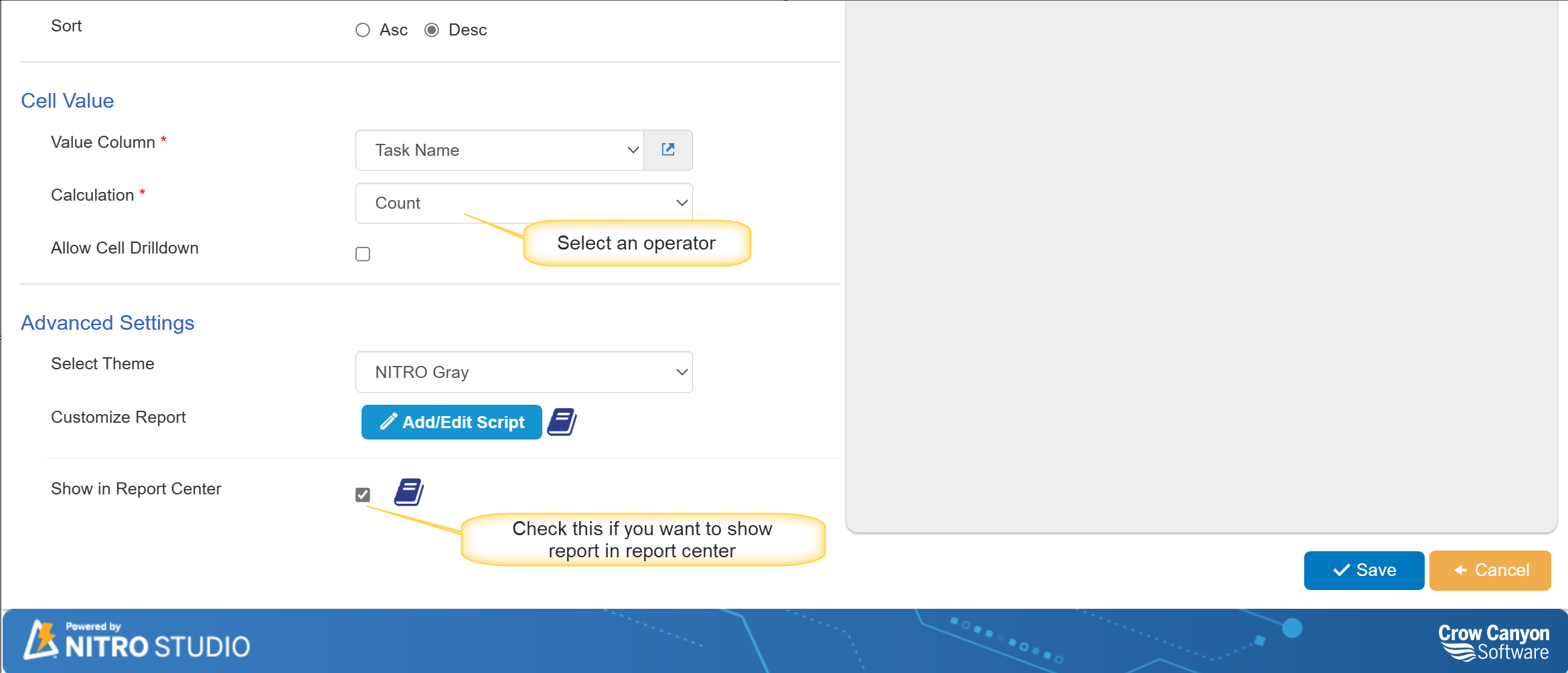 Report configuration 3